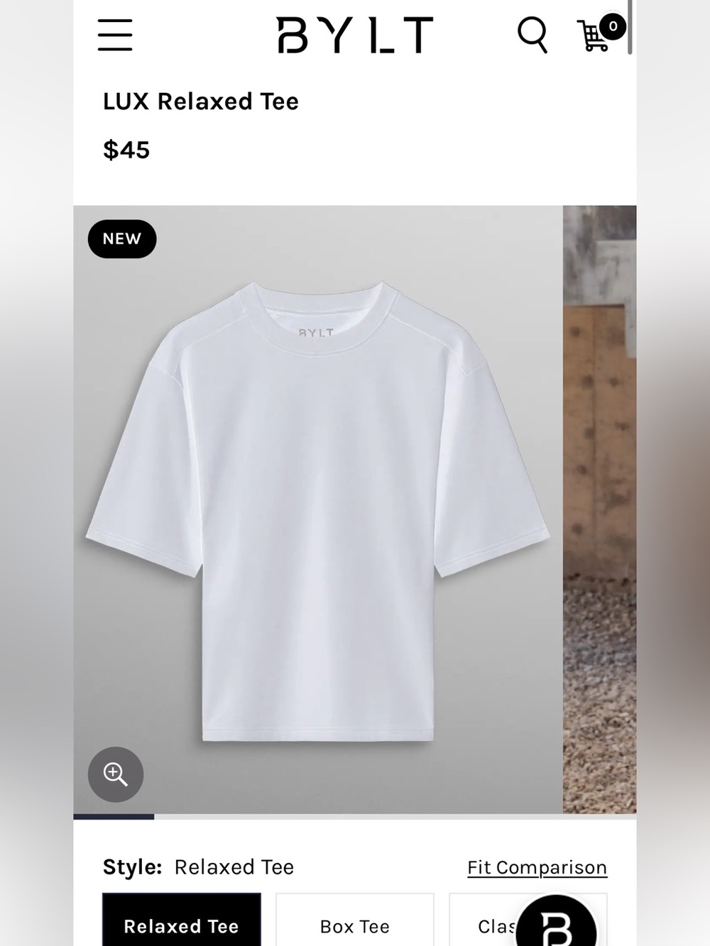 BYLT Basics Lux Relaxed Tee - White
